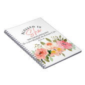 Carnet Luc 1:45 Béni est Elle Écriture Florale (Côté Droit)