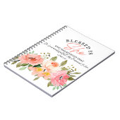 Carnet Luc 1:45 Béni est Elle Écriture Florale (Côté gauche)