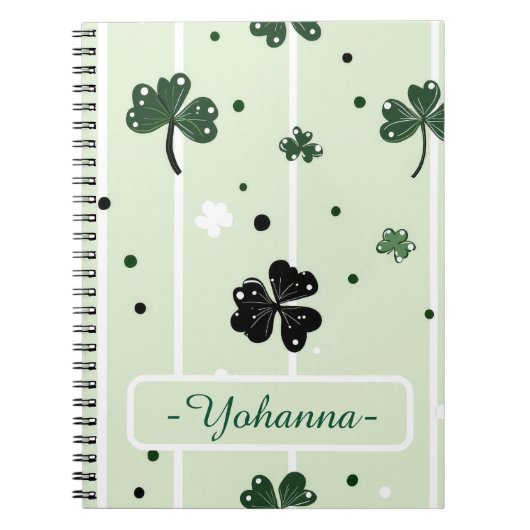 Carnet Lucky Clover St. Paddy's Clover Motif & Stripes (Devant)