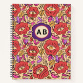 Carnet Lucky Eye Floral Pattern (Devant)