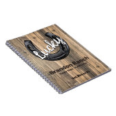 Carnet Lucky Horseshoe Rustic Wood Ranch Enregistrements (Côté Droit)