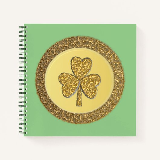 Carnet Lucky Irish Shamrock Gold Coin (Devant)