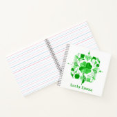 Carnet Lucky Name Personalized Clover Design (Intérieur)