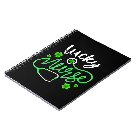 Carnet Lucky Nurse RN - Funny Saint Patricks Day Shamrock (Côté gauche)