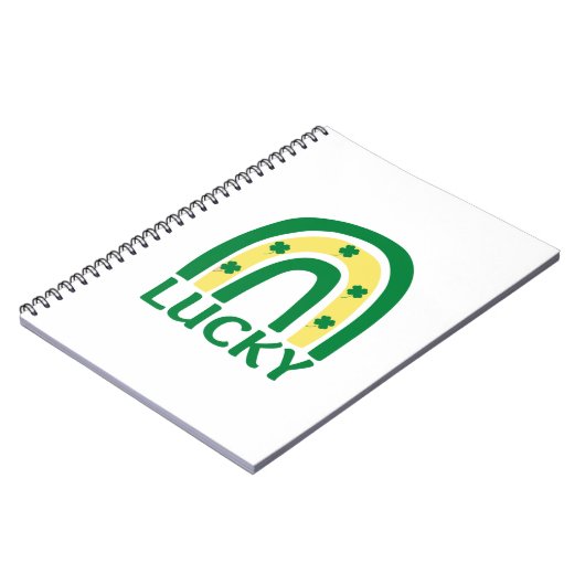 Carnet Lucky Shamrock Rainbow St patrick (Côté gauche)