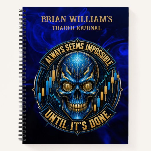 Carnet Lueur Bleue Toujours Impossible Bitcoin (Devant)