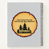 Carnet Lumberjack Tree Service Business Card (Dos)