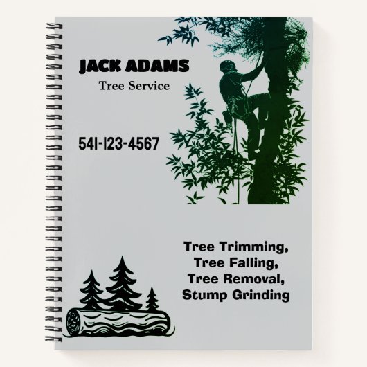 Carnet Lumberjack Tree Service Business Card (Devant)