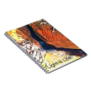 Carnet Lumière à la fin d'une Crevasse sur la côte