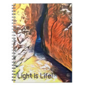 Carnet Lumière à la fin d'une Crevasse sur la côte (Devant)