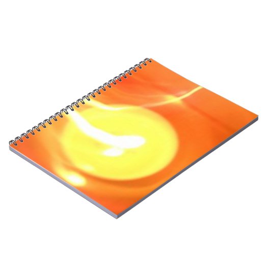 Carnet Lumière de flamme jaune orange, Art (Côté gauche)