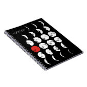 Carnet LUMIÈRE DE LUNE blanc & rouge + vos idées (Côté Droit)