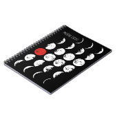 Carnet LUMIÈRE DE LUNE blanc & rouge + vos idées (Côté gauche)