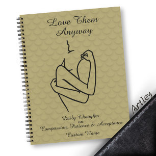 Carnet Lumière Élégante Minimaliste Calligraphie Amour