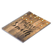 Carnet Lumières de Bois Rustique et de Corde Future Mme. (Côté gauche)