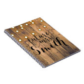 Carnet Lumières de bois rustique et de ficelle Future Mme (Côté Droit)
