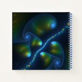 Carnet Lumières de l'Imaginaire Abstrait Bleu Vert Jaune  (Dos)