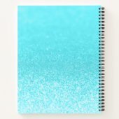 Carnet Lumières de Parties scintillant bleu turquoise per (Dos)