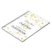 Carnet Lumières de parties scintillantes de feuille d'or (Côté gauche)