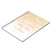 Carnet Lumières d'étincelle de Bokeh d'or de Guestbook de (Côté gauche)