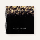 Carnet Lumières dorées personnalisées (Devant)