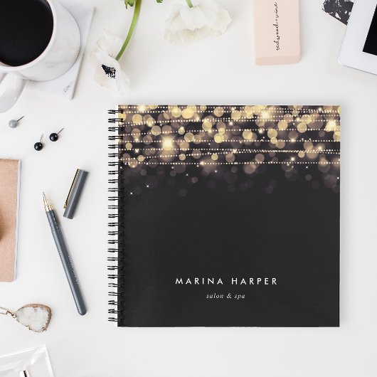 Carnet Lumières dorées personnalisées