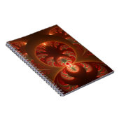Carnet Lumineuse Abstrait moderne orange rouge fractal (Côté Droit)