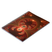 Carnet Lumineuse Abstrait moderne orange rouge fractal (Côté gauche)