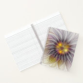 Carnet Lumineuse Fleur colorée, Abstraite Fractale modern (Intérieur)