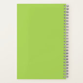 Carnet Lumineuse Lime vert Coeur et photo avec le nom (Verso)