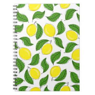 Carnet Lumineux citrons vert Feuille Motif