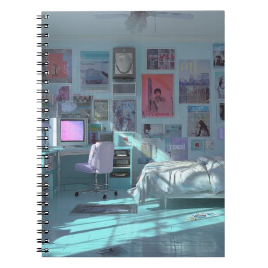 Carnet lumineux Vaporwave esthétique (Devant)