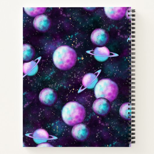 Carnet Luminosité du système solaire | Planète rose viole (Dos)