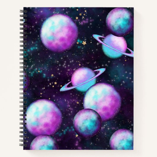 Carnet Luminosité du système solaire | Planète rose viole (Devant)