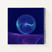 Carnet Luminous Blue Purple Dream Abstract Fractal Art (Dos)