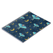 Carnet Luna Moth Céleste Lunes et étoiles Marine (Côté gauche)