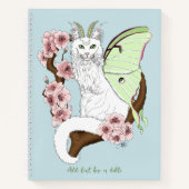 Carnet Luna Moth Moth Blanc Chat Vert (Devant)