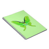 Carnet Luna moth sur un arrière - plan vert pâle (Côté Droit)