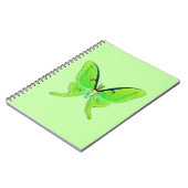 Carnet Luna moth sur un arrière - plan vert pâle (Côté gauche)
