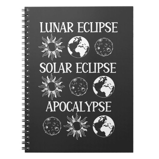 Carnet Lunaire Eclipse Solaire Eclipse Apocalypse Espace  (Devant)