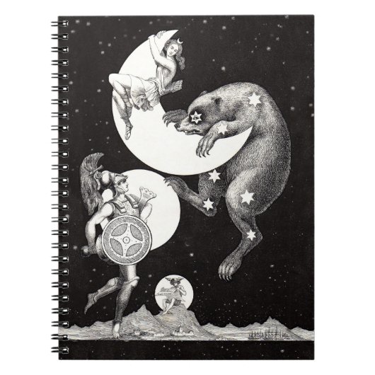 Carnet Lune céleste ciel Univers Dieu Nuit Illustration (Devant)