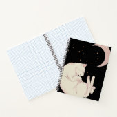 Carnet Lune de chat et de croissant (Intérieur)