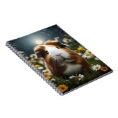 Carnet Lune De Cochon Et Marguerites Brown Et Blanche, (Côté Droit)