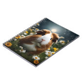 Carnet Lune De Cochon Et Marguerites Brown Et Blanche, (Côté gauche)