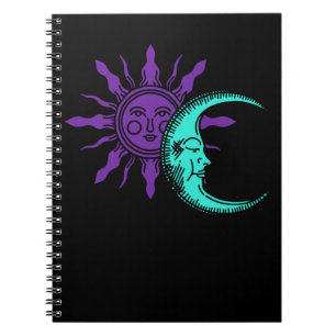 Carnet Lune Dessin Spirituel Croissant Astronomie Soleil