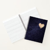 Carnet Lune en forme de coeur dans le ciel étoilé (Intérieur)
