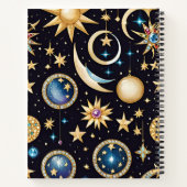 Carnet Lune Et Étoiles Céleste (Dos)