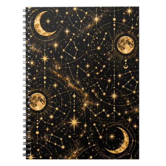 Carnet Lune et Étoiles Célestes (Devant)