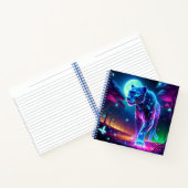 Carnet Lune et panthère Holographique néon coloré | (Intérieur)