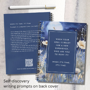 Carnet Lune éthérée et fleurs sauvages Motivationnel